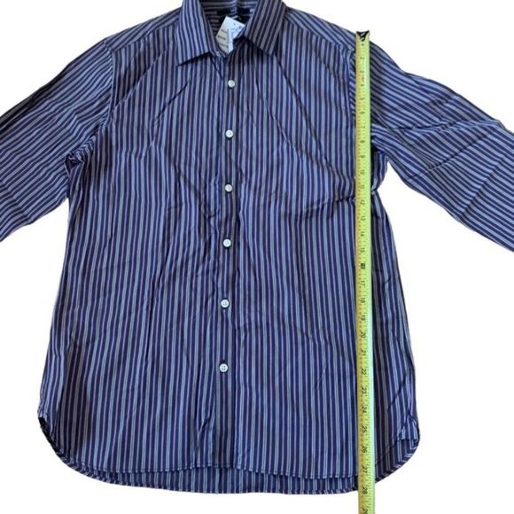New Claiborne Purple Striped Dress Shirt Size Medium - Picture 7 of 7